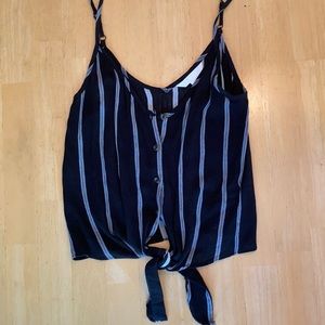 Striped crop tank